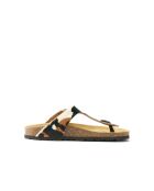 Sandales en cuir Blanca Big Buckle Cow brunes
