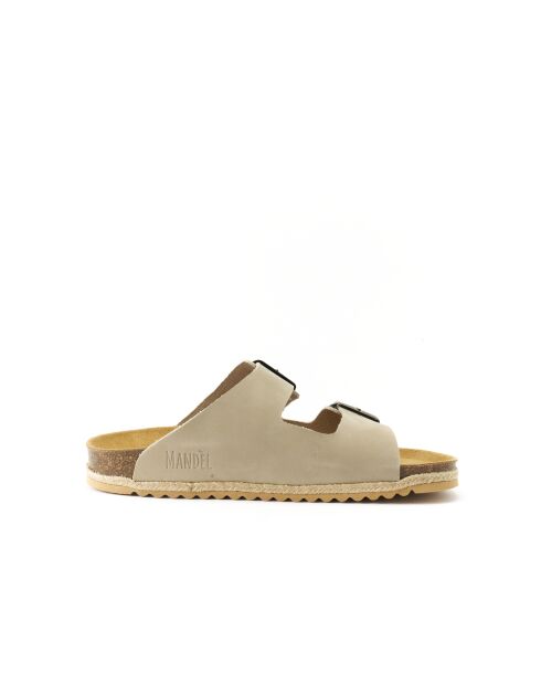 Sandales en cuir nubuck Alberto beige