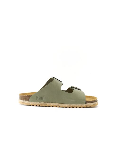 Sandales en cuir nubuck Alberto vertes