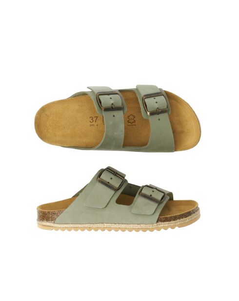 Sandales en cuir nubuck Alberto vertes