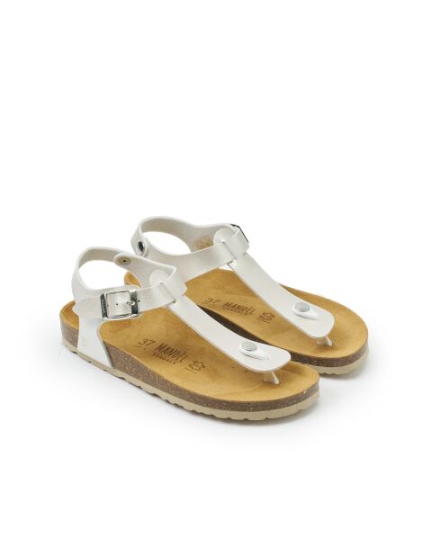 Sandales en cuir Leon Pearl blanches