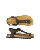 Sandales en cuir nubuck Leon brun foncé