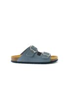 Sandales en cuir nubuck Alberto Big Buckle bleues