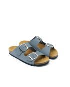 Sandales en cuir nubuck Alberto Big Buckle bleues