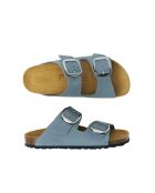 Sandales en cuir nubuck Alberto Big Buckle bleues
