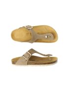Sandales en cuir Blanca Big Buckle nubuck taupe