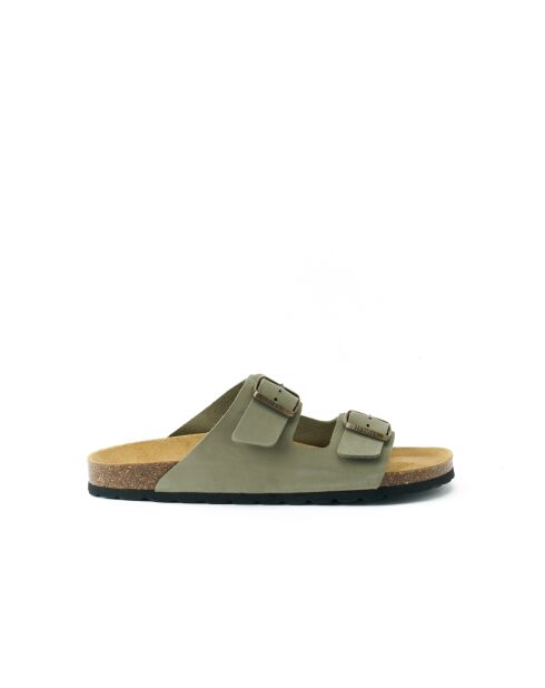 Sandales en cuir nubuck Alberto vertes