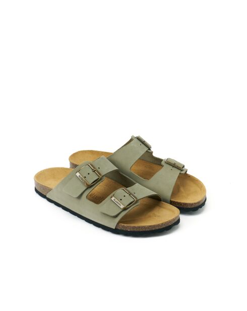 Sandales en cuir nubuck Alberto vertes