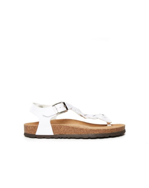 Sandales en cuir Aida blanches