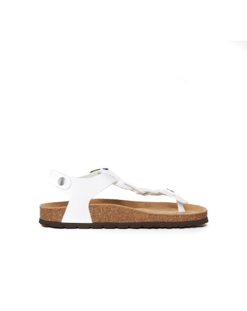 Sandales en cuir Aida blanches