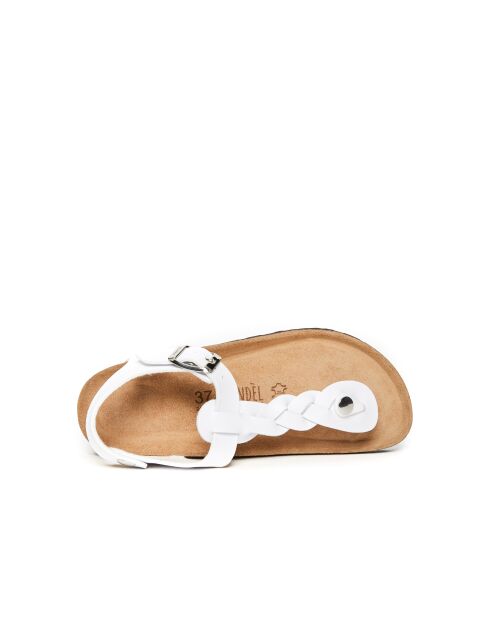 Sandales en cuir Aida blanches
