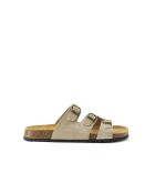 Sandales en cuir nubuck Paco beige