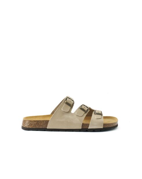 Sandales en cuir nubuck Paco beige