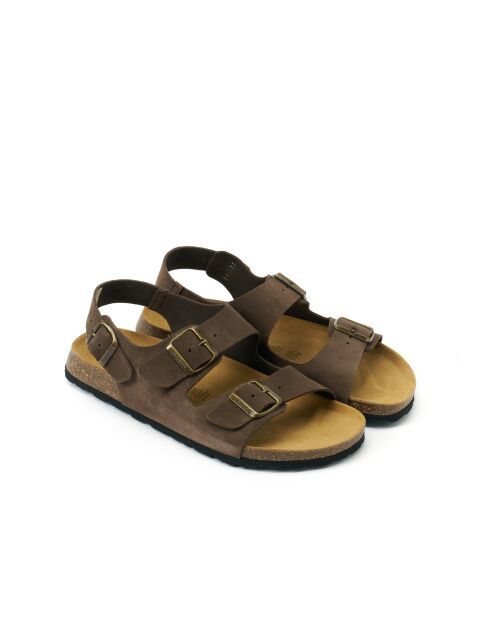 Sandales en daim Carlos brunes