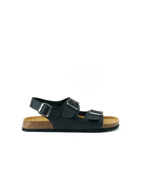 Sandales en cuir Carlos noires