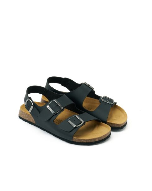 Sandales en cuir Carlos noires