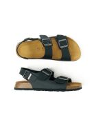Sandales en cuir Carlos noires