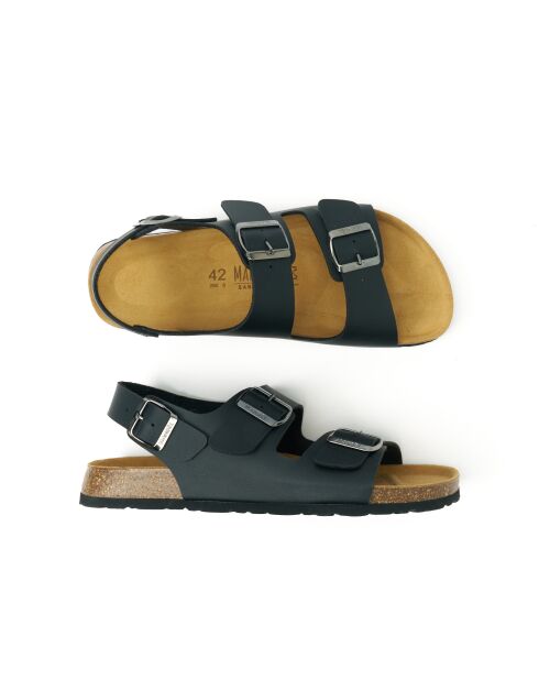 Sandales en cuir Carlos noires