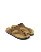 Sandales en cuir nubuck David brunes