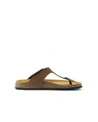 Sandales en cuir nubuck David brunes