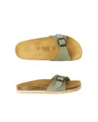Sandales en cuir nubuck Agata vertes