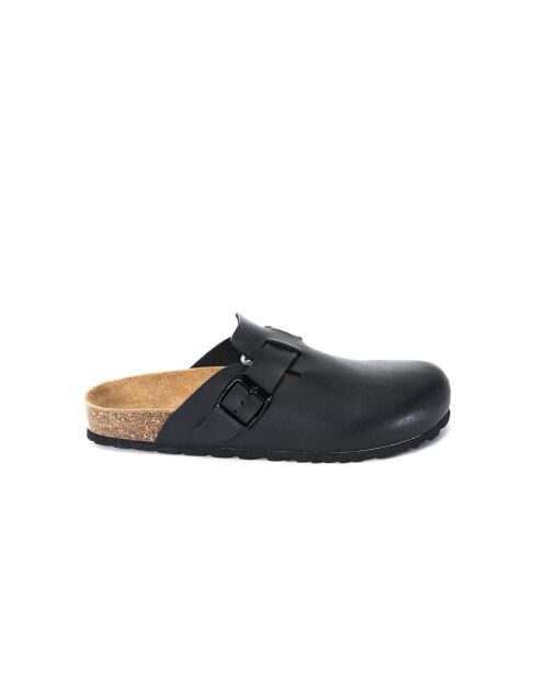 Sabots en cuir Noe noirs