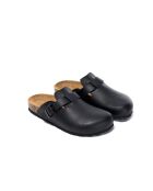 Sabots en cuir Noe noirs