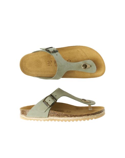 Sandales en cuir nubuck Blanca vertes