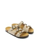 Sandales en cuir nubuck Paco beiges