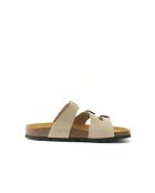 Sandales en cuir nubuck Paco beiges