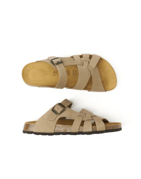 Sandales en cuir nubuck Alvaro taupe