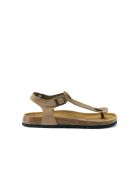 Sandales en cuir nubuck Leon brunes