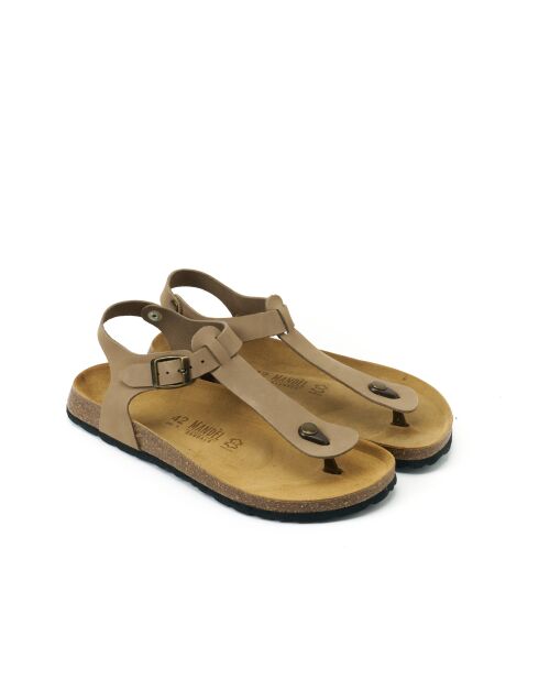 Sandales en cuir nubuck Leon brunes