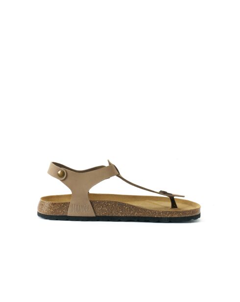 Sandales en cuir nubuck Leon brunes