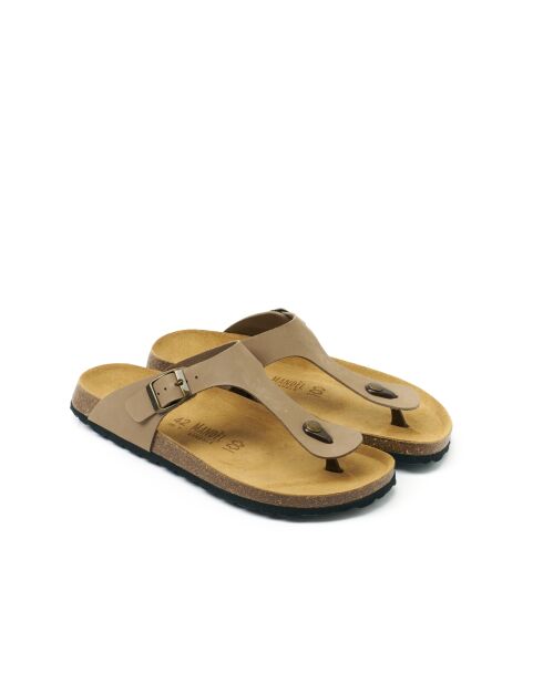 Sandales en cuir nubuck David brunes