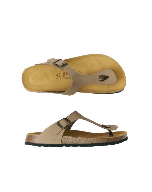Sandales en cuir nubuck David brunes