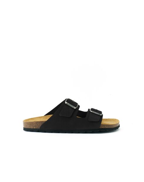 Sandales en cuir nubuck Alberto noires