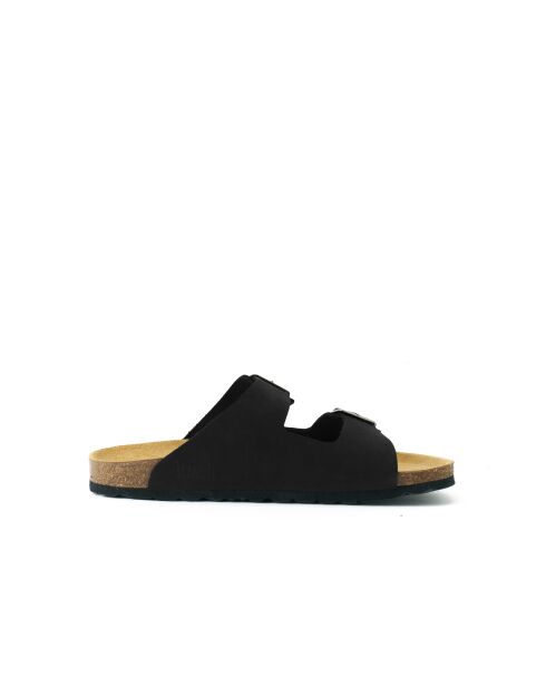 Sandales en cuir nubuck Alberto noires