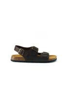 Sandales en cuir Carlos brun foncé