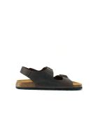Sandales en cuir Carlos brun foncé