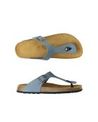 Sandales en cuir nubuck David bleues