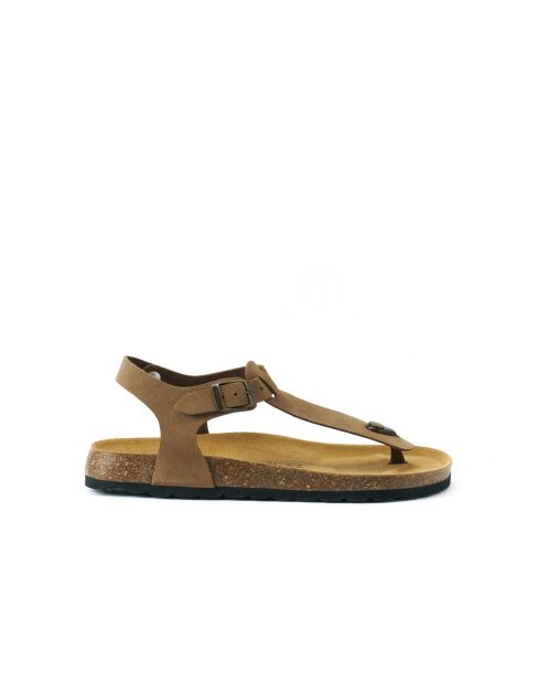Sandales en daim Leon brunes