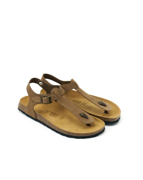 Sandales en daim Leon brunes