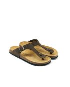 Sandales en cuir nubuck David brun foncé