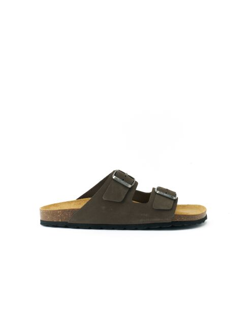 Sandales en cuir nubuck Alberto brunes