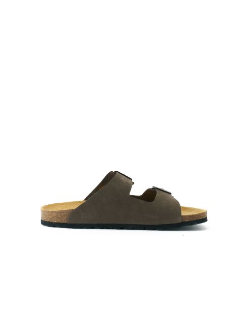 Sandales en cuir nubuck Alberto brunes