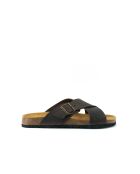 Sandales en cuir Ramon brun foncé