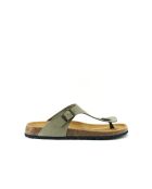 Sandales en cuir nubuck David vertes