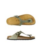 Sandales en cuir nubuck David vertes
