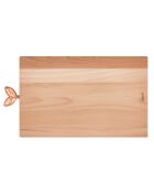 Planche à découper en bois de hêtre naturel - 40x23x2cm